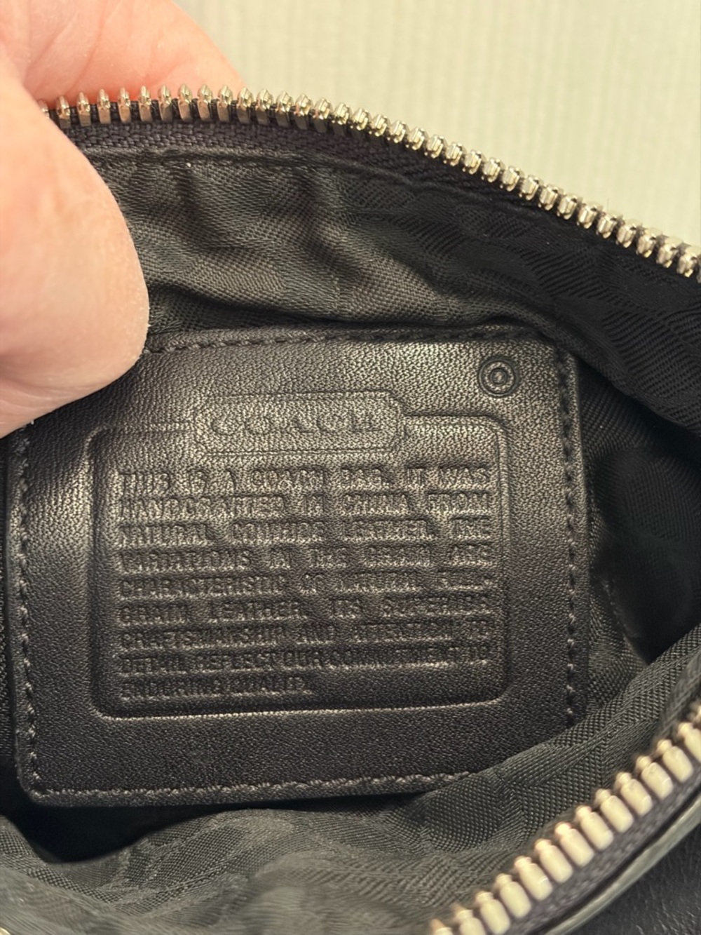 Coach Black Leather Crossbody Bag Zip Top Adjustable Strap - Picture 2 of 12